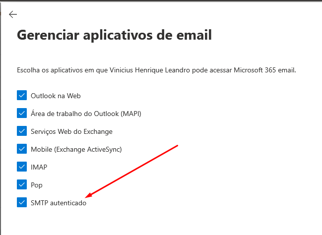 E-mail OAuth2 SMTP Autenticação