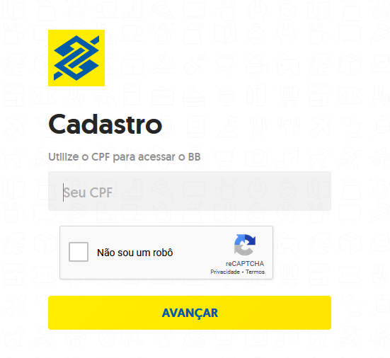 Tela de Cadastro BB for developers
