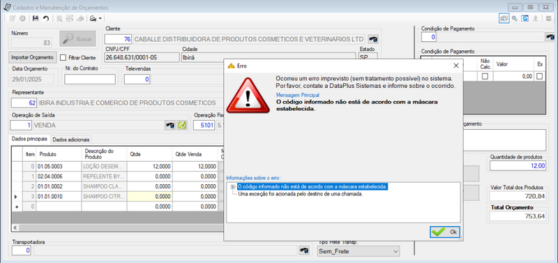 Arquivo:O codigo informado.png